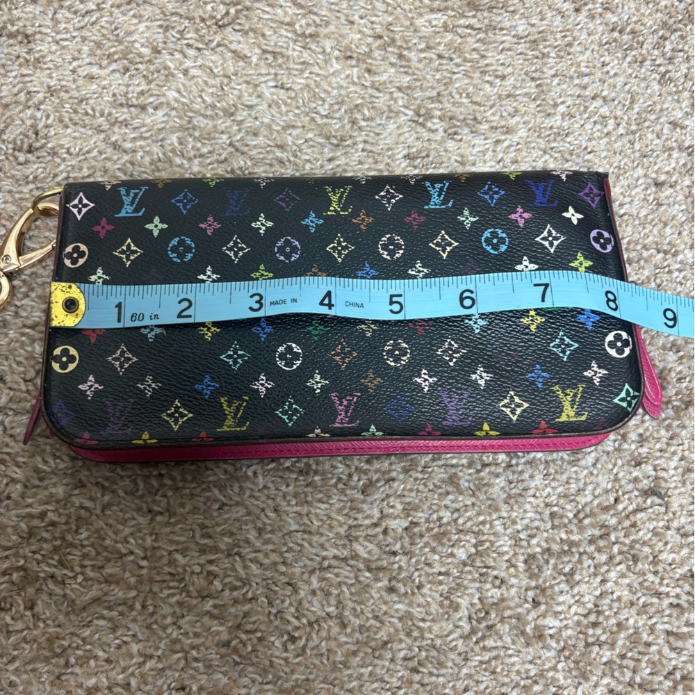 Louis Vuitton LV Murakami Insolite black pink long zip wallet wristlet authentic - Picture 8 of 17